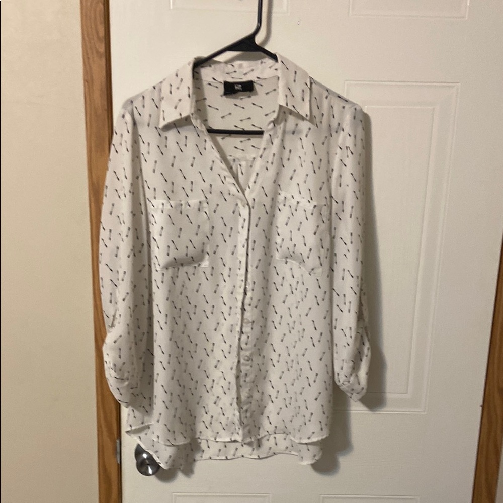 White Patterned Men's Shirt
